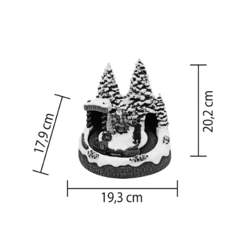 Novogodišnja svetleća LED diorama deda mraz DRM8